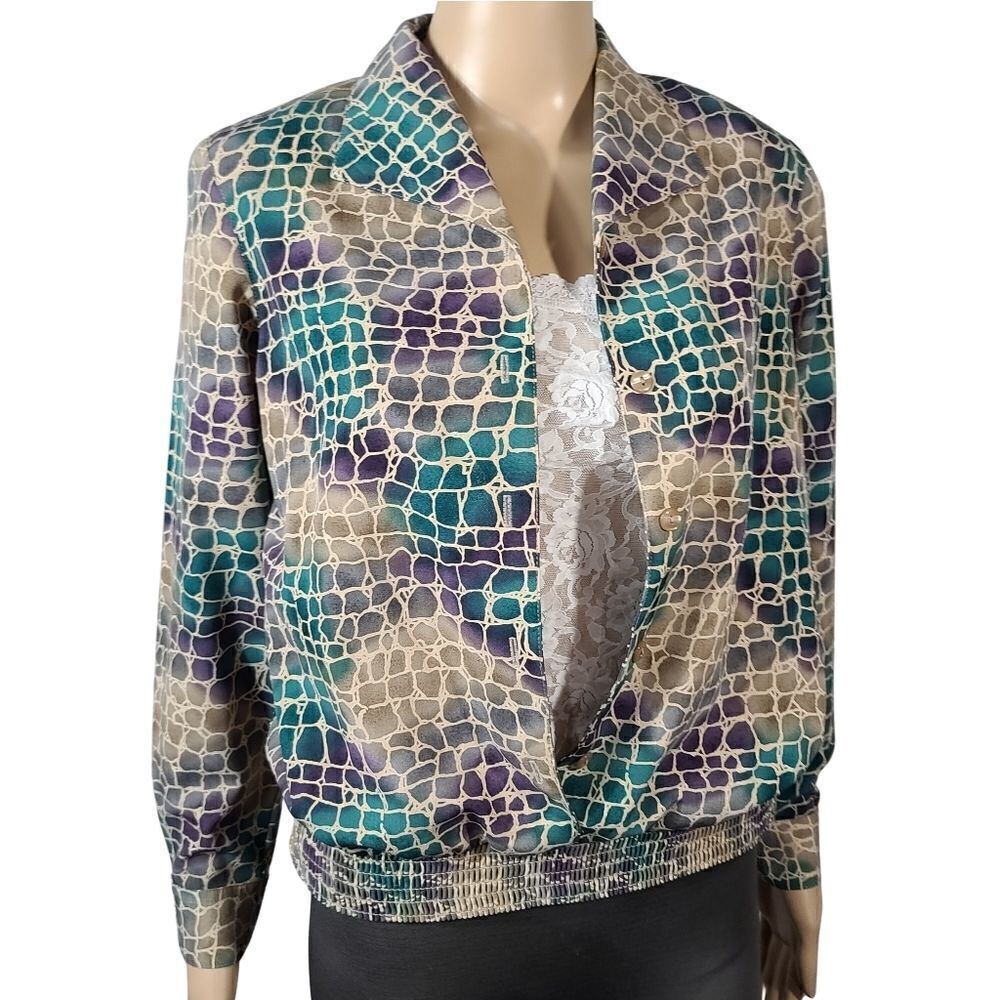 Alfred Dunner Pullover Button up Blouse